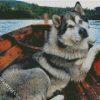 Alaskan Malamute Dog diamond painting