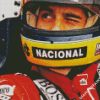 Ayrton Senna Wearing a Helmet diamond painting
