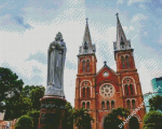 Cathedral in Ho Chi Minh City Saigon diamond painting