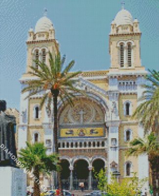 Cathedral Of St Vincent De Paul Tunisia diamond painting