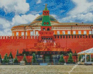 Lenins Mausoleum at Red Square Russia diamond painting