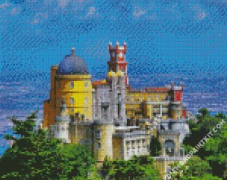 Park And National Palace Of Pena Sintra diamond painting