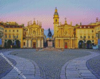 Piazza San Carlo Turin diamond painting