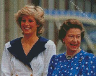 Queen Elizabeth And Princess Diana diamond painting