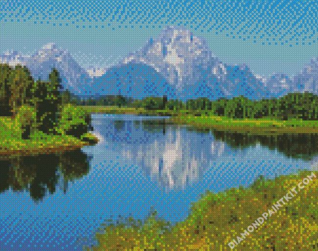 Teton Range Snake River Wyoming Grand National diamond painting
