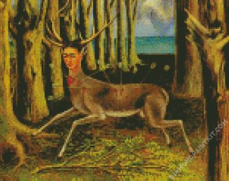 The Wounded Deer By Frida Kahlo diamond painting
