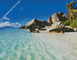 Aesthetic Anse Source Argent diamond painting