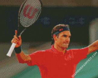 Aesthetic Roger Federer diamond painting