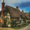 Aesthetic Thatched Cottage Art diamond painting