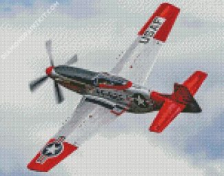 Aesthetic Red Tails Tuskegee Airmen diamond painting