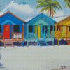 Colorful Beach Cottages diamond painting