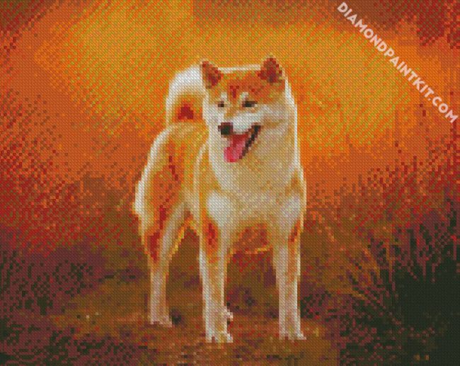 Cute Shiba Inu Dog diamond painting