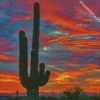 Desert Cactus Sunset diamond painting