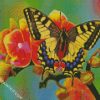 Flower Swallowtail diamond painting