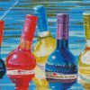 Glass Bottles In The Water diamond painting