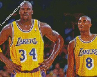 Kobe Bryant And Shaquille O Neal diamond painting