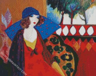 Lady Wearing a Hat By Tarkay diamond painting