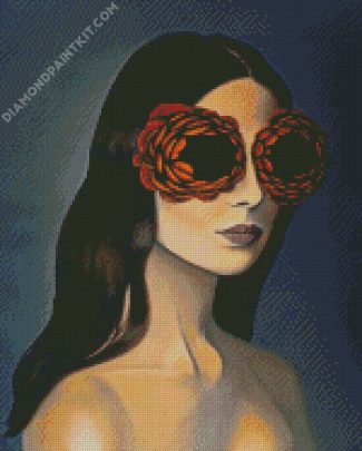 Lady With Weird Glasses diamond painting