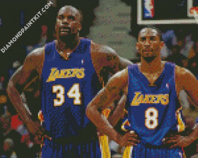 Lakers Shaquille O Neal And Kobe Bryant diamond painting