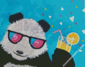 Panda Wearing Sunglasses diamond painting