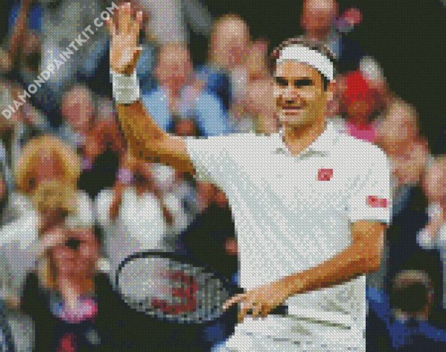 Roger Federer diamond painting