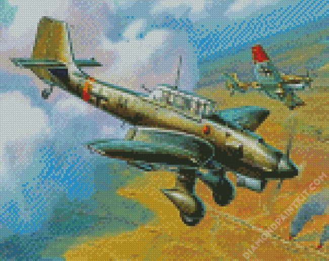 Stuka Plane War diamond painting