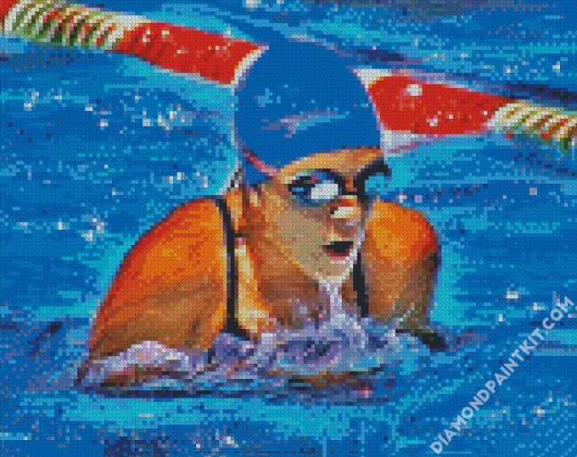 Swimmer Lady diamond painting