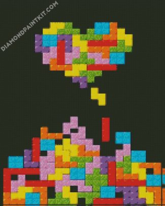Tetris Art Heart diamond painting