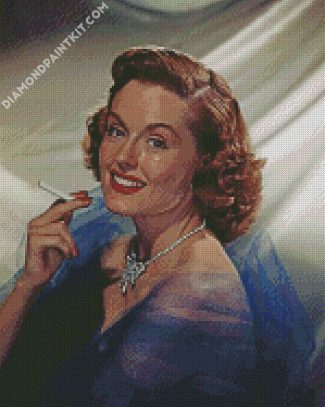 Vintage Lady Smoking diamond painting