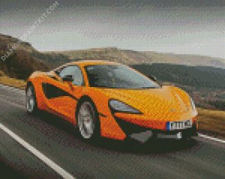 Yellow Sport Car diamond painting