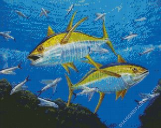 Yellowfin Tuna diamond painting
