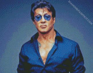 Actor Sylvester Stallone diamond painting