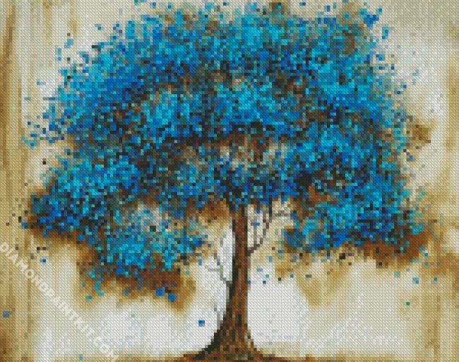 Blue Tree diamond painting