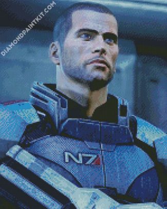 Commander Shepard Mass Effect diamond painting