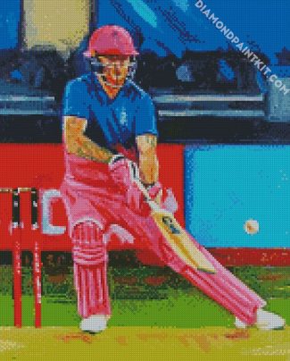 Cricket Match Art diamond painting