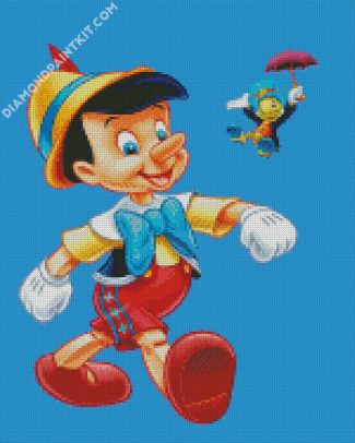 Disney Pinocchio And Jiminy Cricket diamond painting