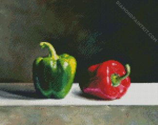 Green And Red Pepper diamond painting