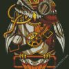 Illustration Steampunk Owl diamond painting