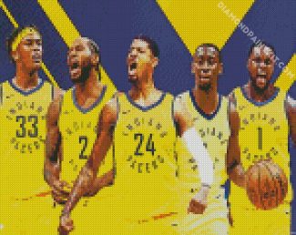 Indiana Pacers Basketball Players diamond painting