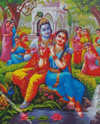 Krishna With Radha diamond painting