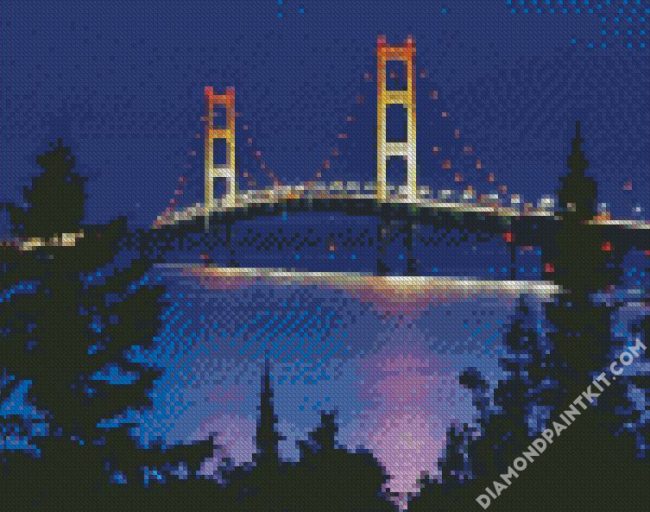 Mackinac Bridge Michigan diamond painting