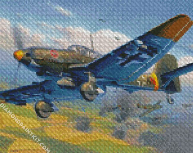 Military Stuka Plane diamond painting
