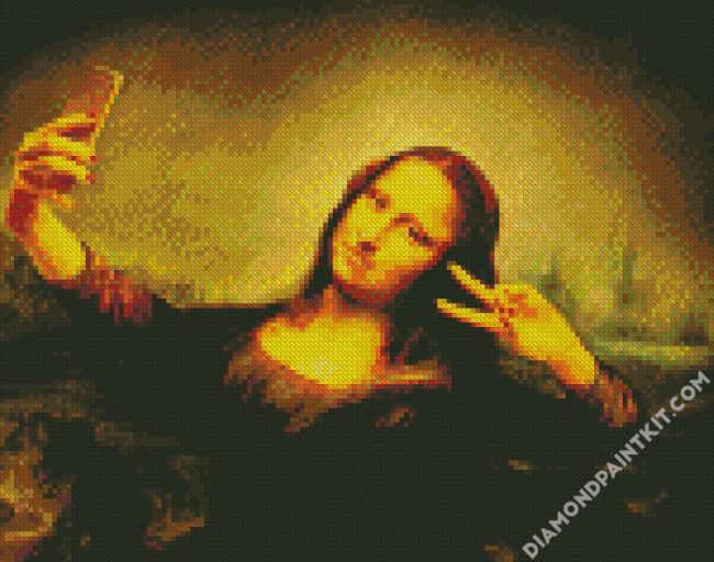 Mona Lisa Selfie diamond painting