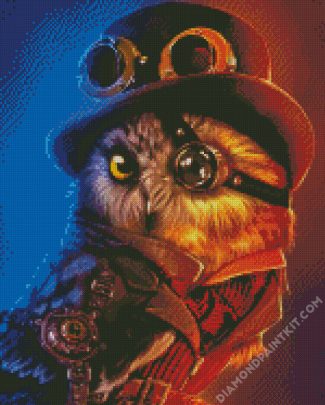 Mr Steampunk Owl diamond painting