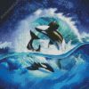 Orca Wave diamond painting