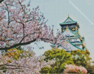 Osaka Castle Cherry Blossom diamond paintings