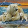 Polar Bear Family diamond painting