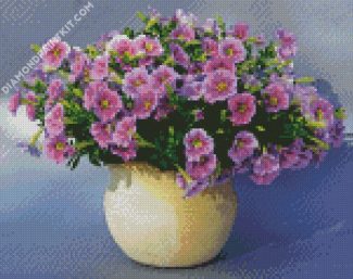Purple Petunia Vase diamond painting