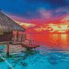 Tahiti Island At Sunset diamond painting
