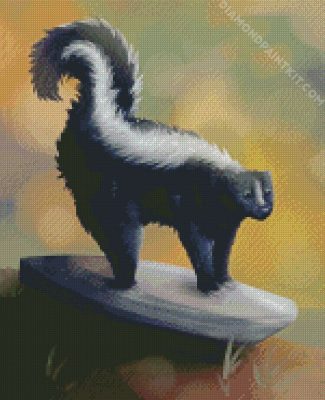 The Striped skunk Animal diamond painting
